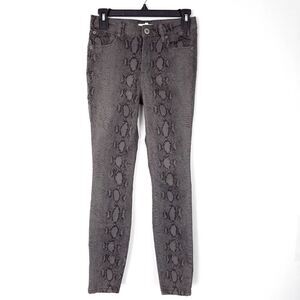 STS Blue Ellie High Rise Skinny Gray Snakeskin Print Jeans Size 25
